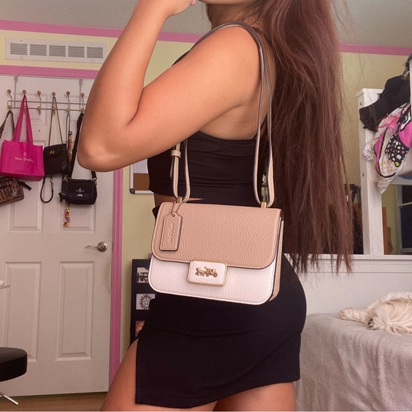 Coach Alie 18 in Colorblock Coach y2k shoulder bag / Coach Convertible Bag - Picture 8 of 10